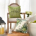 thumbnail image 3 of Home Sweet Home Eucalyptus Leaves Green Throw Pillow Covers, 18x18 Inch Spring Summer Seasonal Decorations Set of 4, 3 of 6