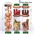 thumbnail image 3 of LEAVES AND TREES Y Glass 5-Cup Stackable Food Storage Canisters with Wood Lids, Set of 5, 3 of 9