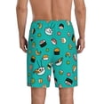 thumbnail image 3 of Bixox Men's Sushi printed lightweight casual shorts, soft sleep shorts with pockets., 3 of 7