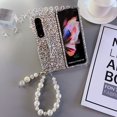 thumbnail image 1 of Funda de teléfono de lujo con diamantes de imitación para Samsung Galaxy Z Fold 3, Bling, funda de teléfono plegable 4 qym unisex, 1 of 2