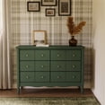 thumbnail image 2 of Pemberly Row Contemporary 6-Drawer Assembled Dresser in Forest Green, 2 of 10