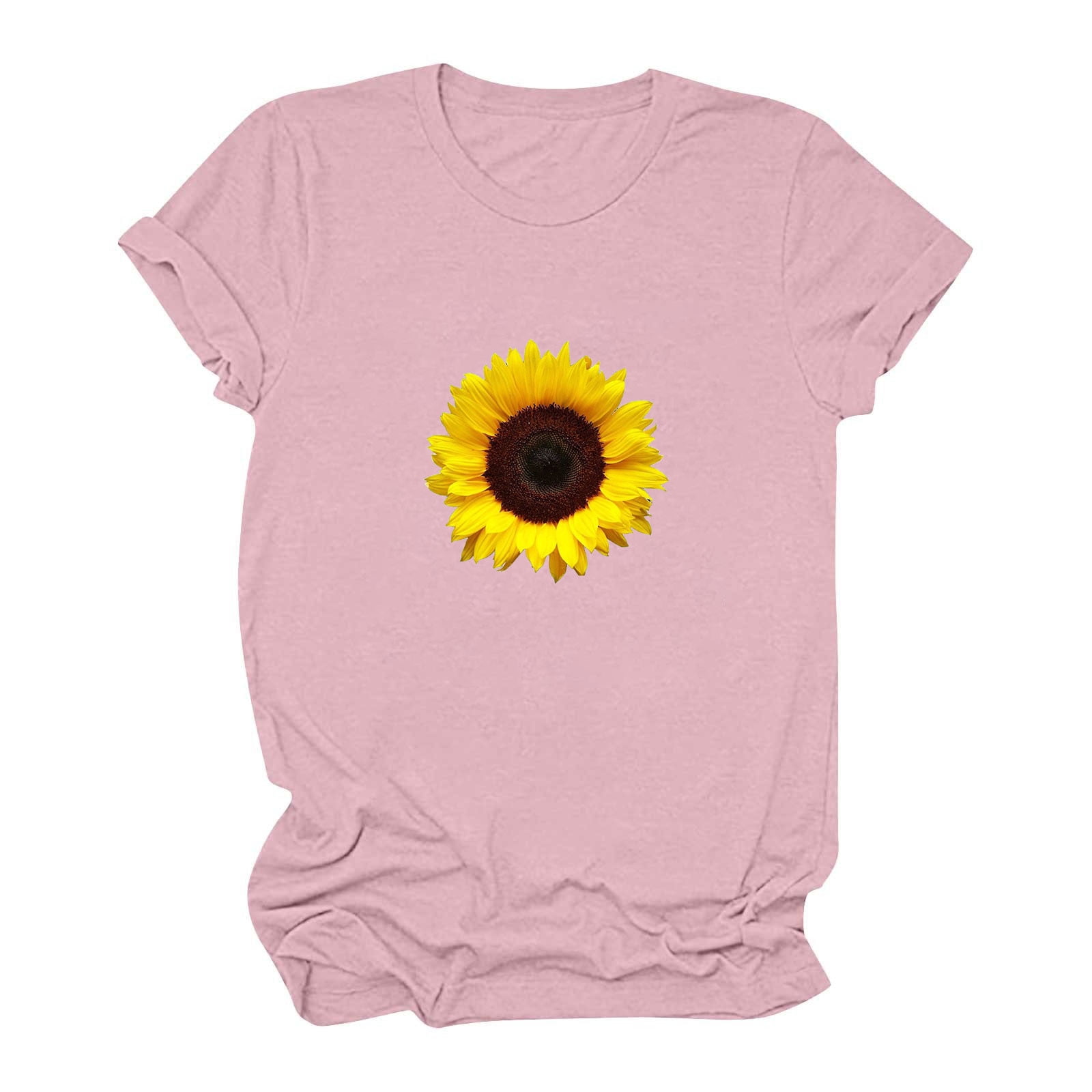 Scyoekwg Graphic Tees for Women Vintage Round Neck Summer Loose