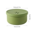 thumbnail image 3 of YIKA Tupperware Container Lunch Box Made Of Silicones Material Microwave Heating Bowl Household Refrigerator Fresh Keeping Box Food Grade Bento Box Kitchen Storage Green, 3 of 6