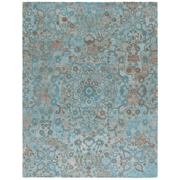 SAFAVIEH Anatolia Salome Medallion Area Rug, Turquoise/Brown, 8' x 10'