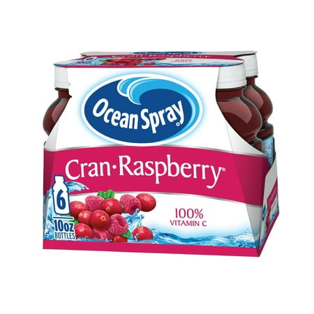 (4 Pack) Ocean Spray Juice, Cran-Raspberry, 10 Fl Oz, 6