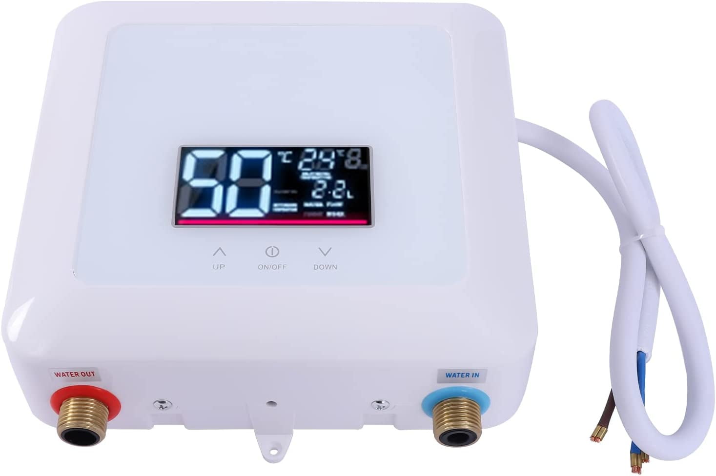 Miumaeov 5500W Tankless Water Heaters Shower Kitchen Electric Instant Hot Water Heater