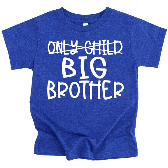 Only Child to Big Brother Sibling Reveal Announcement Shirt for Boys Big Brother Sibling Outfit Vintage Royal Shirt