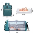 thumbnail image 3 of Mochila pañales, Bolso con cambio, barra juguetes, Gran capacidad, Oxford 900d, Puerto USB, 3 Juguetes, Regalos mamá en verde, 3 of 3