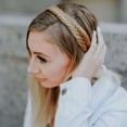 thumbnail image 2 of Madison Braids Women's Braided Headband Hair Braid Hair Piece Extension - Arisa Fishtail - Sunset Blonde, 2 of 6