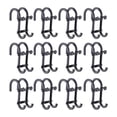 thumbnail image 1 of 12 ganchos para toallas para colgar sobre la puerta, soporte multiusos para toallas ducha, ganchos para para puertas vidrio sin . Negro, 1 of 8