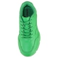 thumbnail image 5 of Berness Women Chunky Platform Sneakers Lace Up Fashion Trainers Thick Sole Casual Walking Light Weight Shoes BLAIR Green 5, 5 of 6