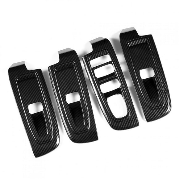 Armrest Cover,4pcs Car Interior Door Door Armrest Cover Trim Armrest Window Switch Trim Enhanced Durability