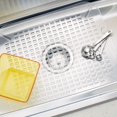 thumbnail image 3 of iDesign Contour Plastic Sink Grid, Non-Skid Dish Protector for Kitchen, Bathroom, Basement, Garage, 13.5IN X 16IN 34.3CM X 40.6CM - Clear, 3 of 6
