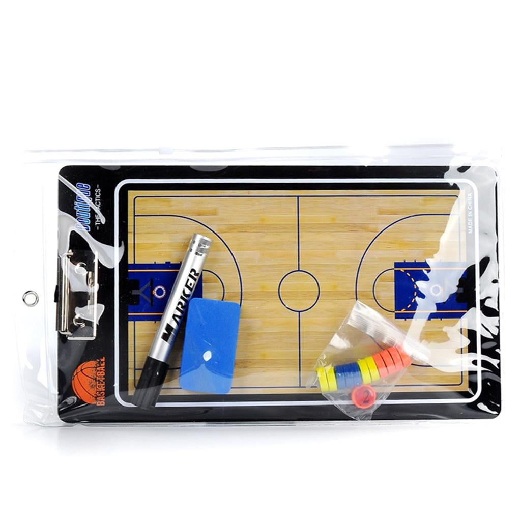 Coaches Board, Premium Basketball Coaching Clipboard Training Assistant Equipment with Pen and Dry Eraser