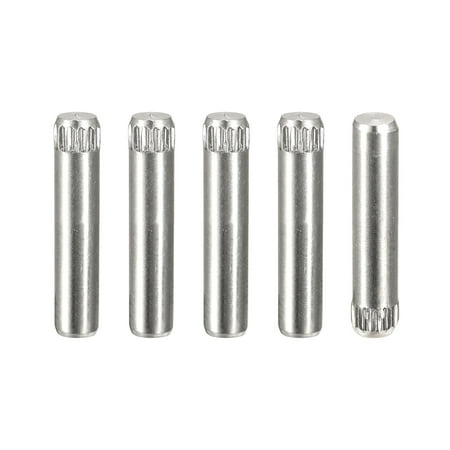 

4x20mm 304 Stainless Steel Dowel Pins 5 Pack Knurled Head Flat End Dowel Pin