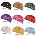 thumbnail image 3 of Women Fashion Hair Accessories Crochet Snood Sleeping Cover Turbans Hair Care Cap Wigs Mesh Knit Hair Net WHITE, 3 of 8