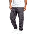 thumbnail image 4 of LTTVQM Mens Cargo Pants Ripstop Drawstring Waist Stretch Fishing Hiking Pants Outdoor Workout Travel Casual Business Work Pants with Multi Pockets, 4 of 6