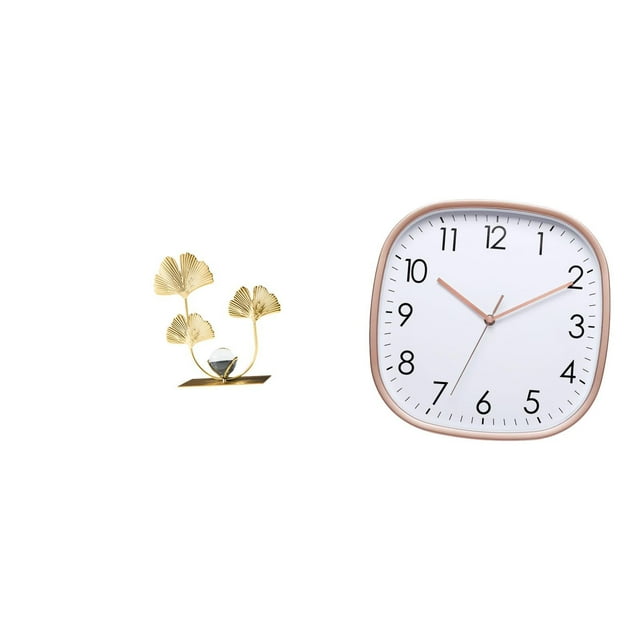 Estatua de figura,Estatuas de hojas y flores de metal,esculturas decorativas,Figuras decorativas para el hogar,para estante,mesa o vitrina.,Reloj de pared,Reloj de pared digital grande y