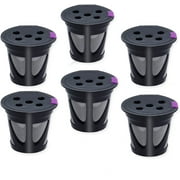 6 Pack Reusable Coffee Filters for Keurig K-Cup Supreme and K Supreme Plus Coffee Machines - 6 Count Refillable Filters Coffee Capsule Cups
