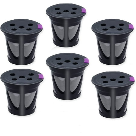 6 Pack Reusable Coffee Filters for Keurig K-Cup Supreme and K Supreme Plus Coffee Machines - 6 Count Refillable Filters Coffee Capsule Cups