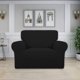 thumbnail image 2 of Silla de gran tamaño sofá extensible resbalde sofá sofá de 1 pieza cubierta Protector de muebles suave con fondo elástico Spandex Jacquard tela cheques Oversized Chair Negro, 2 of 4