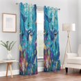 thumbnail image 6 of Blackout Curtains Window Curtain for Bedroom Living Room 1 Panel 82"x42" Dolphin and Fish, 6 of 8