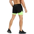 thumbnail image 2 of LALAMELON Men's 2 in 1 Workout Shorts Quick Dry Athletic Shorts with Liner Phone Pockets Back Zipper Pocket, 2 of 7