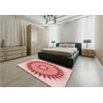 thumbnail image 5 of Ahgly Company Machine Washable Indoor Rectangle Transitional Deep Rose Pink Area Rugs, 6' x 9', 5 of 7