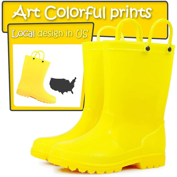 Payless Shoesource Boys Shoes Toddler Rain Boots Payless Kushyshoo Little  Big Kids Rain Boots Boys Girls Yellow Solid Boots Size 13