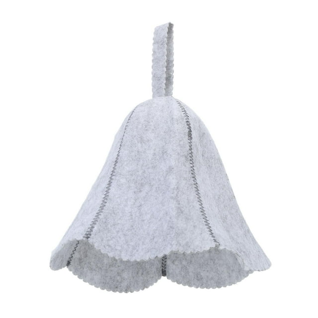 Chapeau de sauna en feutre absorbant l'eau, confortable, pour la douche et le bain, universel, pour hommes et femmes, gris
