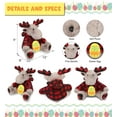 thumbnail image 3 of DolliBu Plaid Beige Moose with Hoodie with Yellow Easter Egg Plush - Perfect Moose Stuffed Animals for Easter Basket, Cute Easter Egg Stuffed Animal Spring Toys for Girls, Boys, and Babies - 10 Inches, 3 of 6