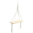 thumbnail image 1 of Estante colgante de pared para habitación, organizador de pared tejido en macramé, organizador multifuncional para libros y artículos diversos, 1 of 6