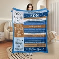 thumbnail image 2 of Encouragement Flannel Blanket For Son Love And Bright Future Soft Warm Comfortable Fleece Blanket Suitable For Sofa Bed Travel Camping Shipped From The USA, 2 of 9