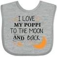 thumbnail image 3 of Inktastic I Love My Poppi to the Moon and Back Boys or Girls Baby Bib, 3 of 4