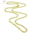 thumbnail image 2 of 925 Italian Sterling Silver 5mm Solid Figaro Diamond Cut Chain, FREE Microfiber Cloth, ITProLux Yellow Gold Plated Pave Link Mens Womens Necklace, Giorgio Bergamo, 2 of 7
