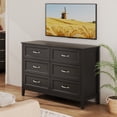 thumbnail image 4 of Asofer Bedroom Furniture Sets, Include Queen Size Bed Frame, 5-Drawer Dresser & 6-Drawer Dresser and 2 Nightstands, Black, 4 of 20
