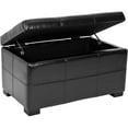 thumbnail image 2 of SAFAVIEH Maiden Small Rustic Flip Top Tufted Storage Bench, Black, 2 of 3