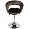 thumbnail image 3 of Impressions Vanity Giselle Contemporary Swivel Vanity Chair, Makeup Vanity Desk Chair (Soot Velvet), 3 of 12