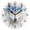 Black, variant on Watercolor Wolf with Blue Flower Garland Round Wall Clock Silent Analog Battery Operated Black Pointer Home Decor 9.84" Diameter