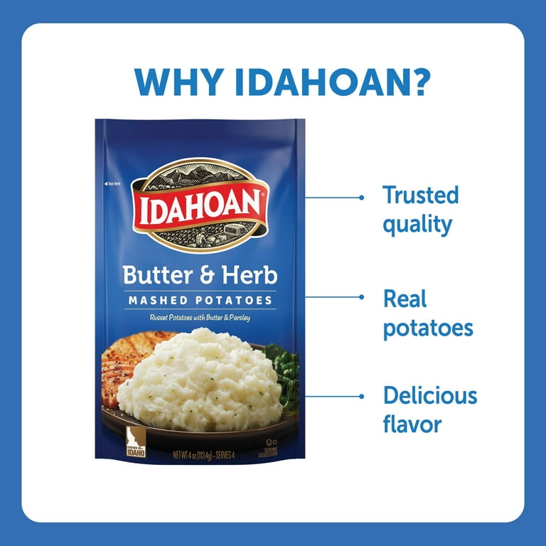 Idahoan butter and herb mashed potatoes sale