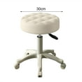 thumbnail image 5 of Rolling Stool with Wheels Faux Leather Soft Cushion Height Adjustable 360-Degree Swivel Armless Backless Drafting Work SPA Salon Bar Cafe Home Office Stool, 5 of 7
