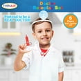 thumbnail image 4 of Playful Minds: Doctor Roleplay Set - 6pc White & Red Costume, Coat-Mask-Thermometer, Sounds Stethoscope, Toy Accessories, Dress-Up, Pretend, Kids 3+, 4 of 9