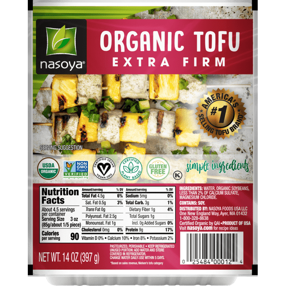Nasoya Refrigerated Soy Extra Firm Organic Tofu, 14 oz