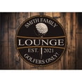 thumbnail image 2 of Golfers Lounge Only Aluminum Metal Decor Sign - 12" Round, 2 of 4