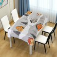 thumbnail image 4 of Yayeee Tablecloths 60" x 120" Rectangle Wrinkle Resistant Party Table Cover, Orange Snow Houses, 4 of 8