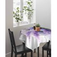 thumbnail image 3 of Purple Lavender Butterfly Square/Round Tablecloths 54x54,Contemporary Pastoral Oil Painting Table Cloth Table Cover Indoor/Outdoor Tabletop Decor for Wedding Holiday Party Dinner Baby Shower, 3 of 7