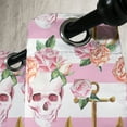 thumbnail image 3 of Ambesonne Nautical Grommet Curtain, Marine Skull Anchor, 50" x 108", Pink Green White, 3 of 6