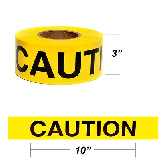 Raindrops  100 M Hi Warning Tape Cut-to-length Tear-resistant Travel