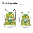 thumbnail image 2 of Honeii Cartoon Frog Print Drawstring Backpack,Drawstring Bags String Backpack Gym Cinch Sack Backpack Sport Bag Draw-Small, 2 of 6