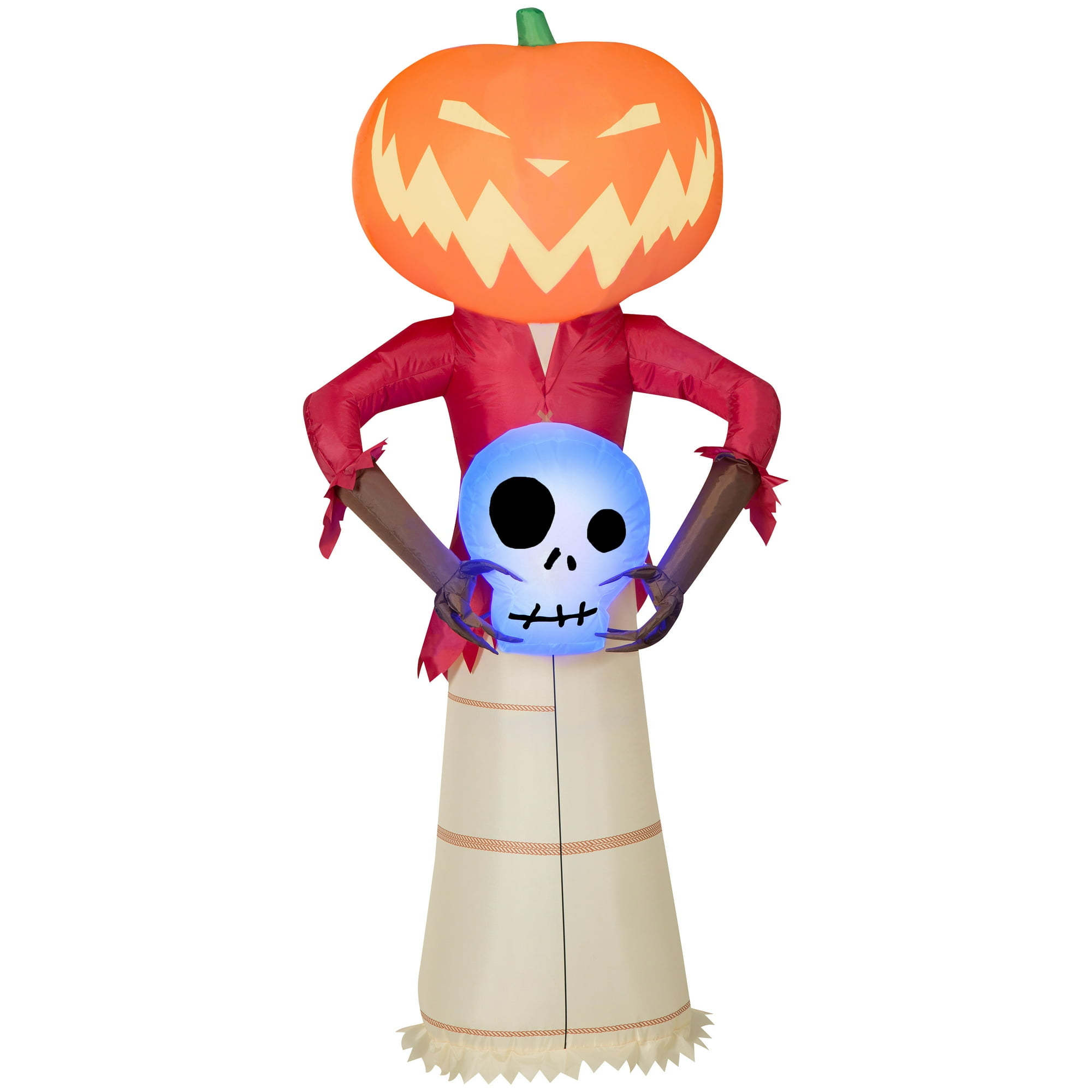 Airblown Inflatable Nightmare Before Christmas Pumpkin King w/ Skull 5